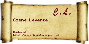 Czene Levente névjegykártya
