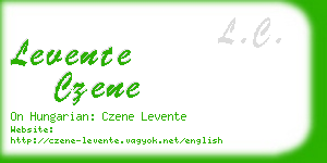 levente czene business card